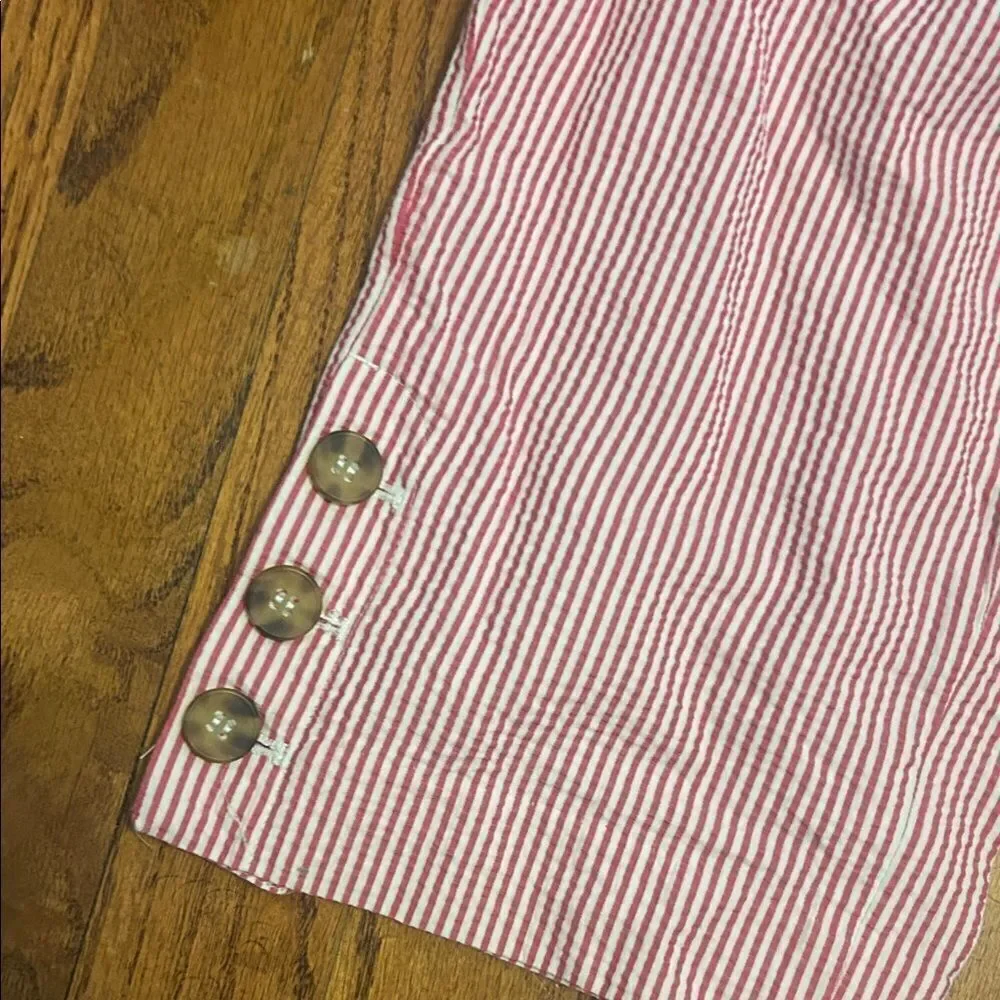 Talbots Pink and White Striped Skimmer Pants size 8 A - Picture 4 of 10